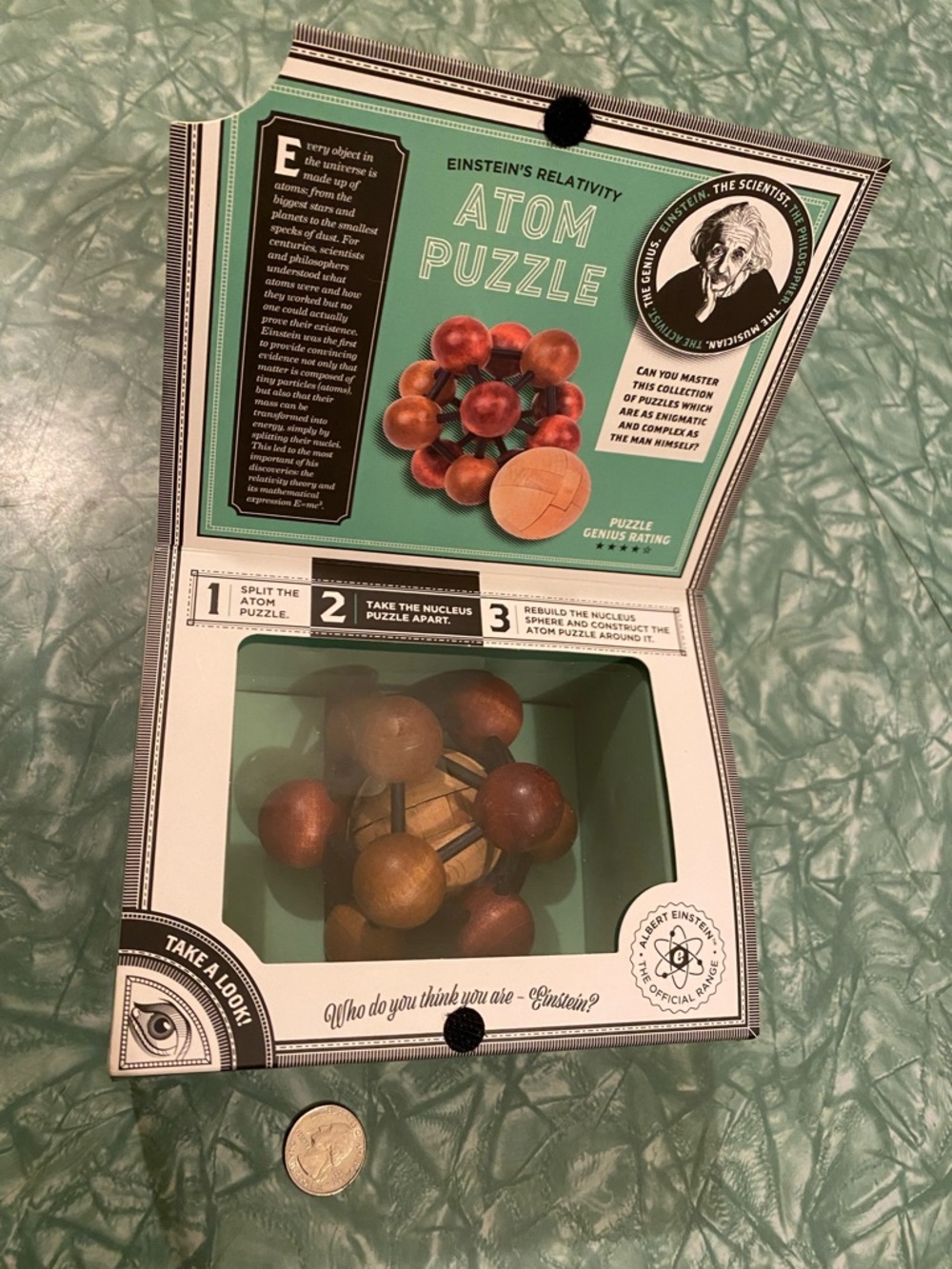 Brand New In Package Sealed Einstein’s Relativity 3D Wooden Atom Puzzle